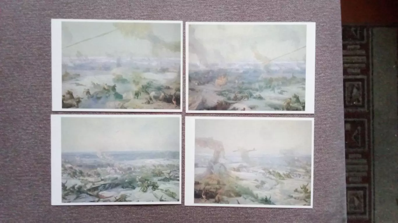 Панорама Сталинградская битва 1988 г. полный набор - 16 открыток (Волгоград) 3