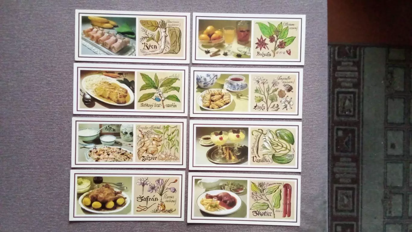 Чехословакия : Рецепты блюд . Полный набор - 21 крупноформатная открытка Кухня 3