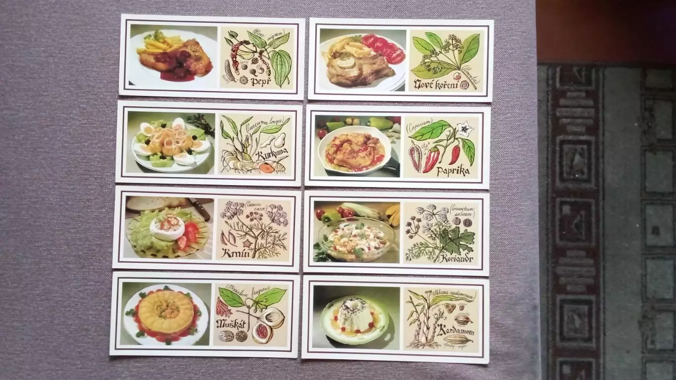 Чехословакия : Рецепты блюд . Полный набор - 21 крупноформатная открытка Кухня 4