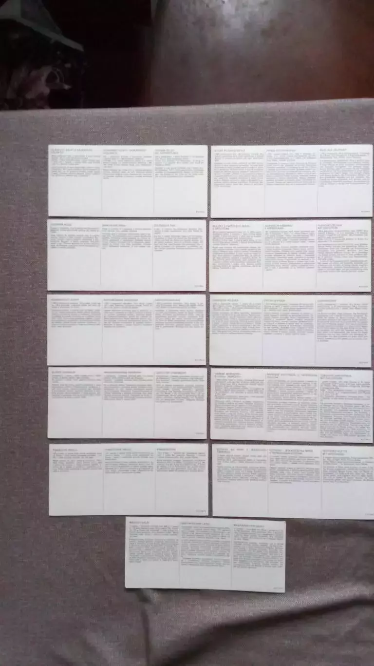 Чехословакия : Рецепты блюд . Полный набор - 21 крупноформатная открытка Кухня 6