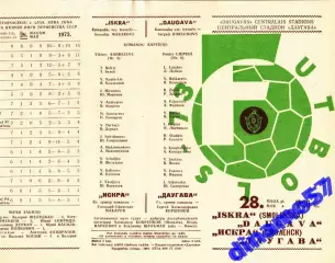 Даугава Рига - Искра Смоленск 28.05.1973