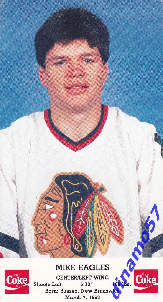 Игроки команды CHICAGO BLACKHAWKS 1989-1990 - MIKE EAGLES