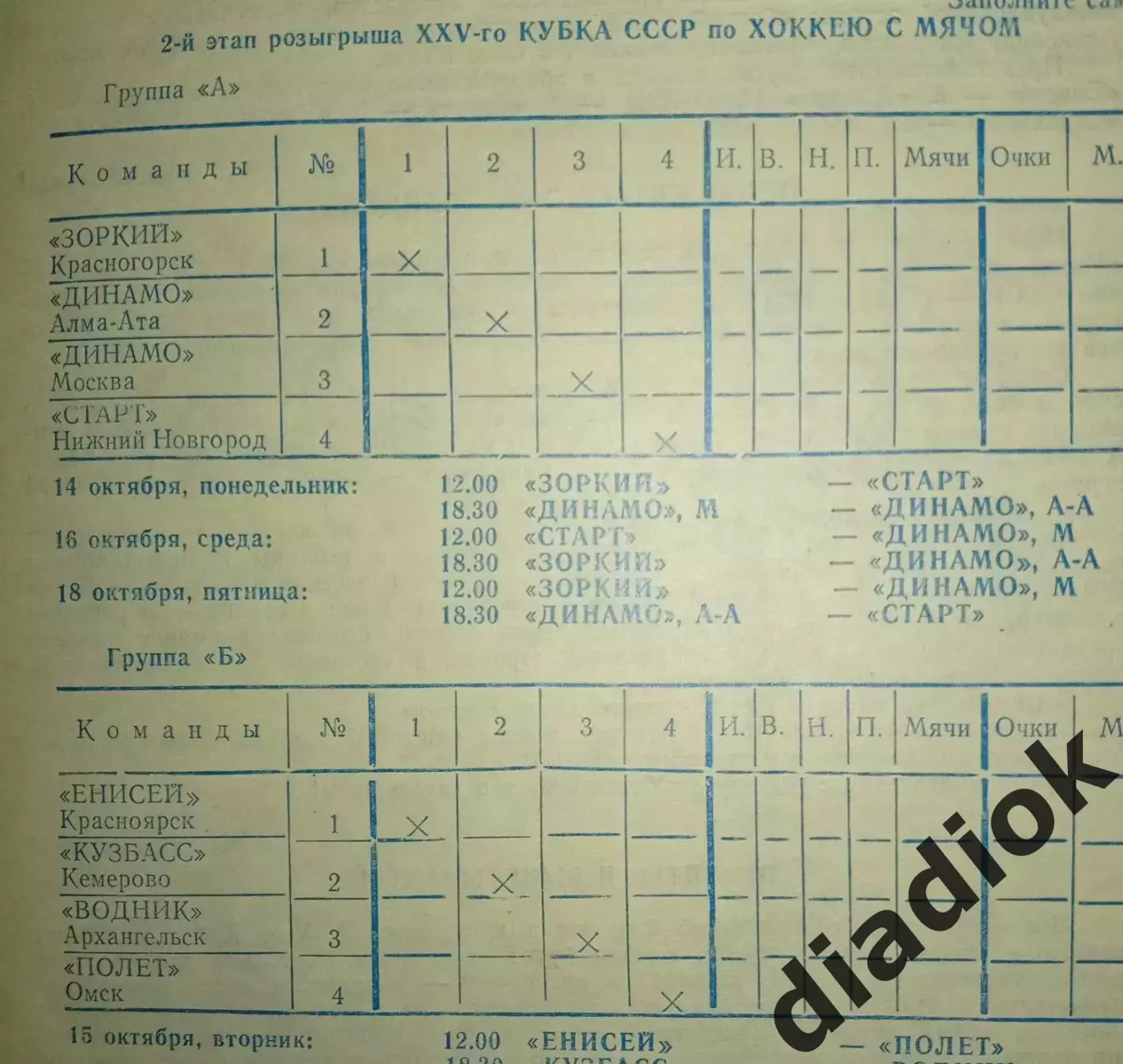 Кубок СССР второй этап.14-19.1991г. 1