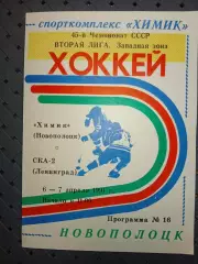 Химик (Новополоцк)-СКА-2(Ленинград)6-7.04.1991 г.