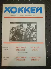 Динамо (Москва)-Сокол (Киев) 28.02.1995г.Тивали(Минск) 2.03.1995г.