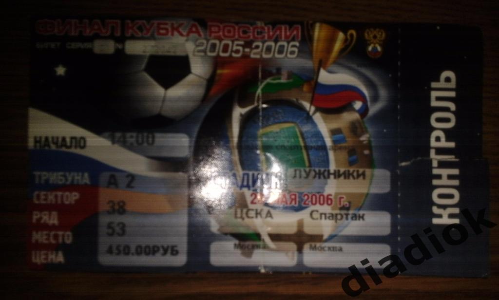 ЦСКА - Спартак 2005/6 Финал Кубка России 1