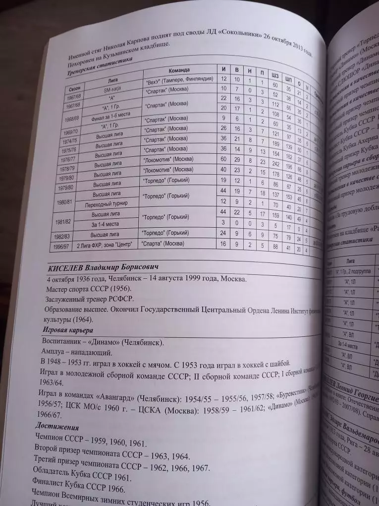 Тренерский корпус отечественного хоккея 1946/47 - 1991/92. Издание 2-ое 3