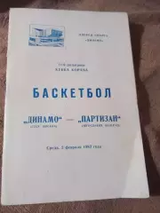 Динамо СССР - Партизан Югославия Белград 2.02.1983