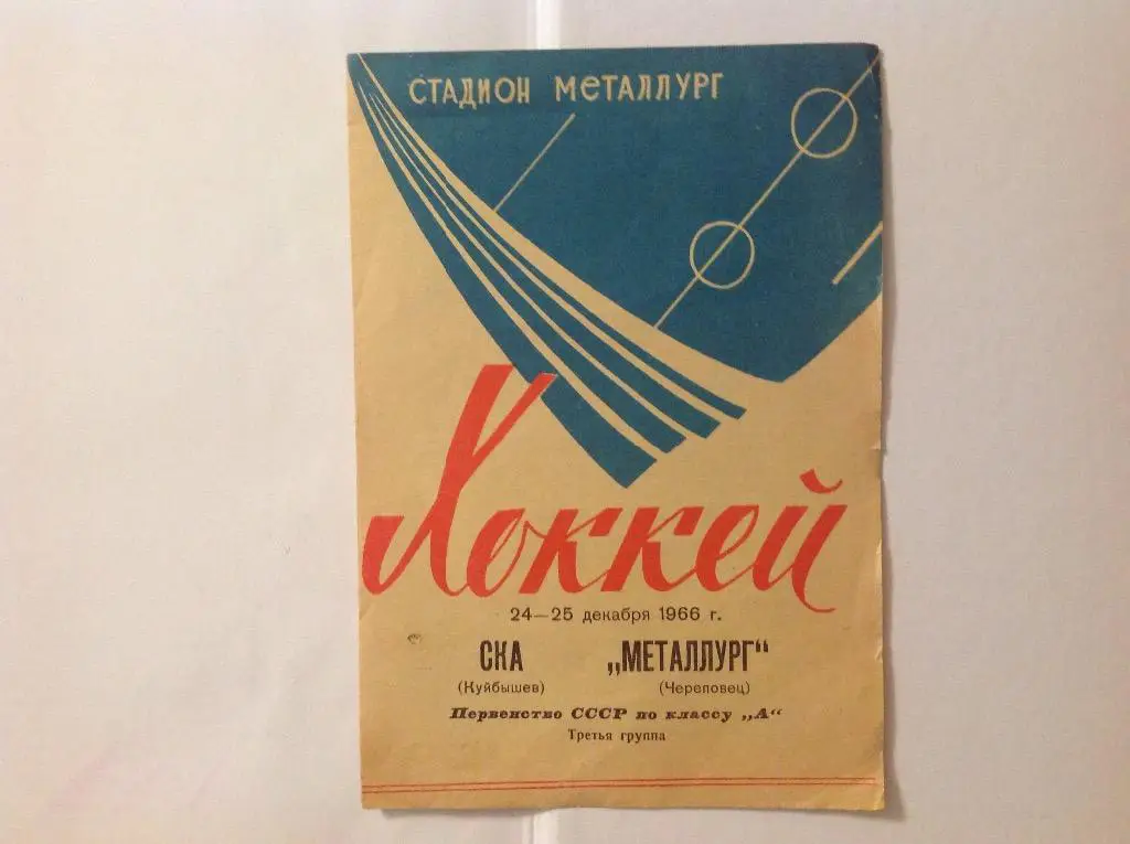СКА(Куйбышев)-Металлург(Чере повец) 24/25.12.66