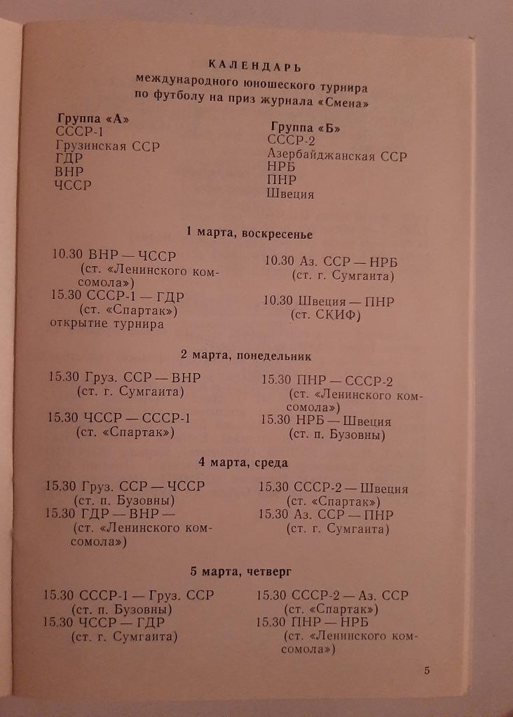 Турнир Смена юноши 1-9.03.1987 участники на фото 1
