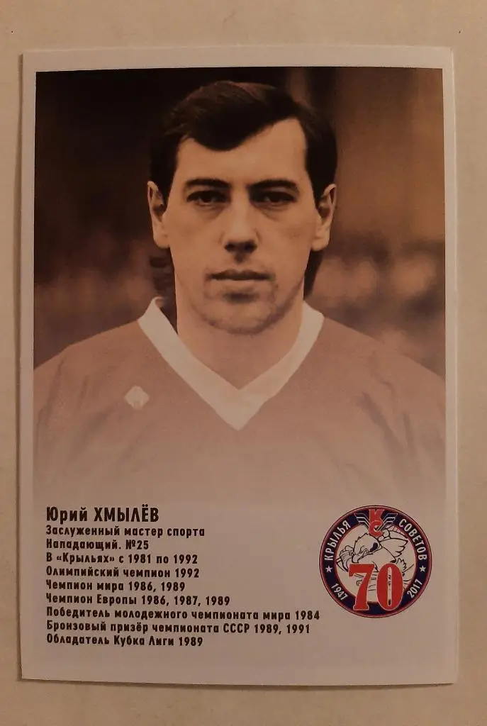 Открытка Юрий Хмылев Крылья Советов Москва