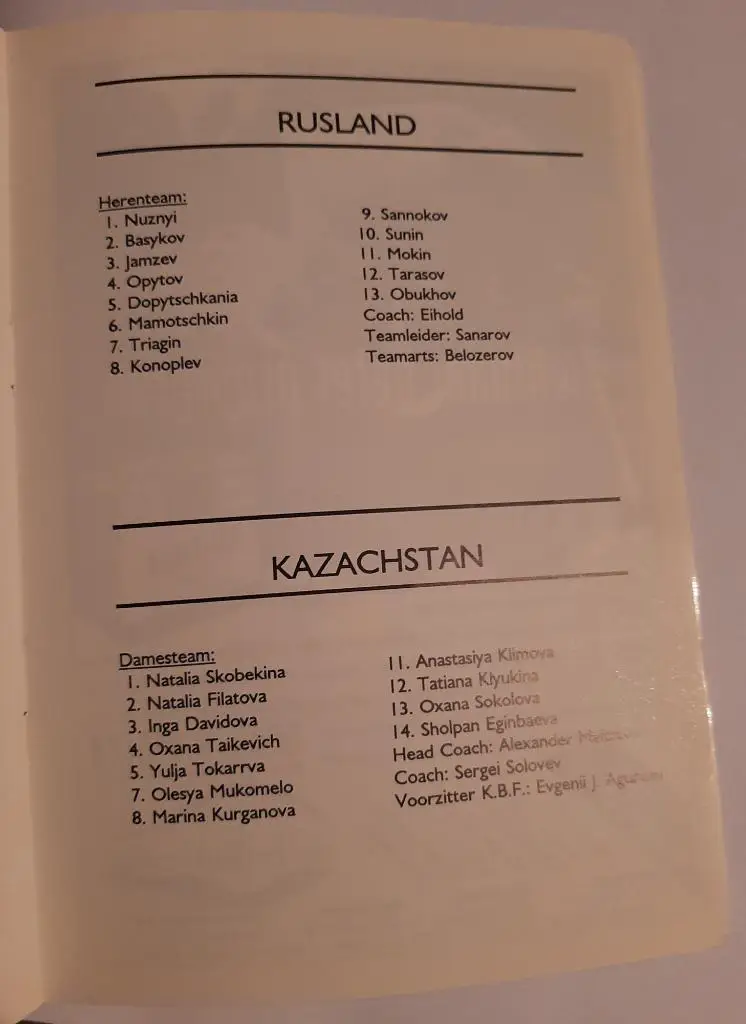 Кубок мира по ринк - бенди 24-27.03.1994. Россия и др 2