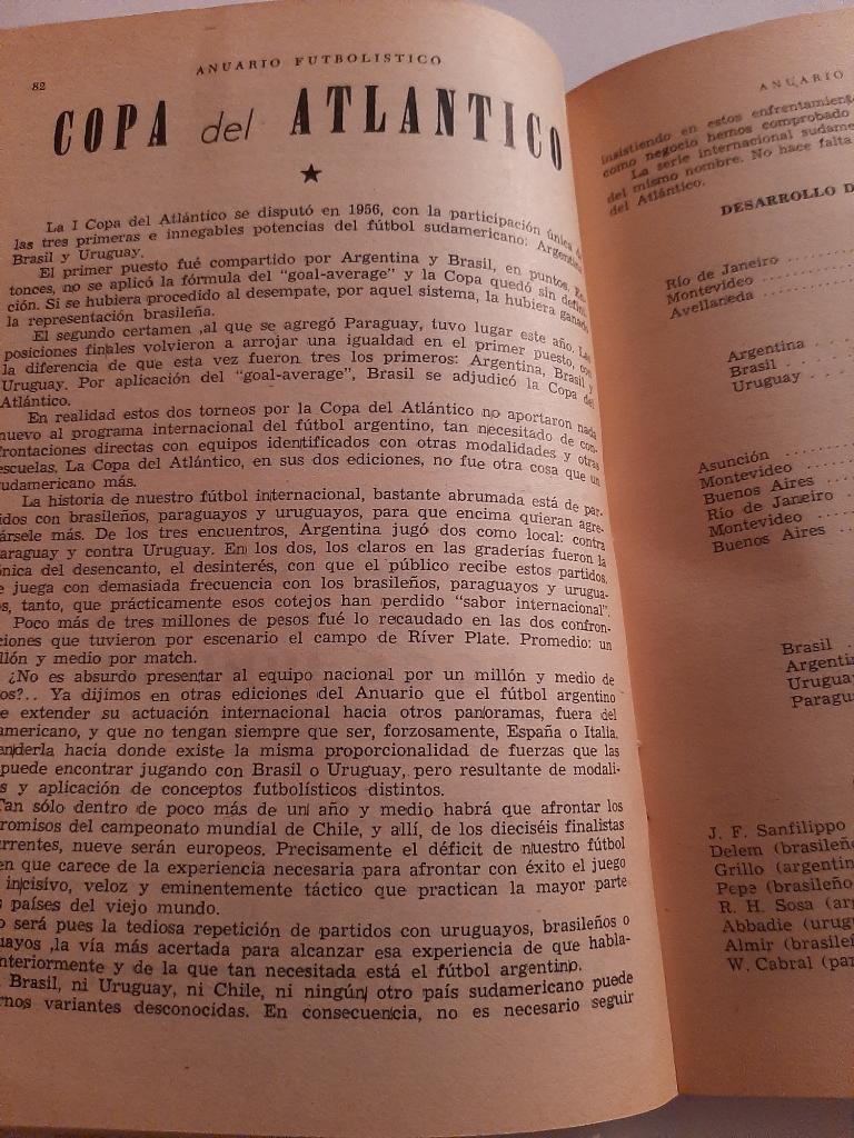 Ежегодник по футболу Аргентина 1960 2