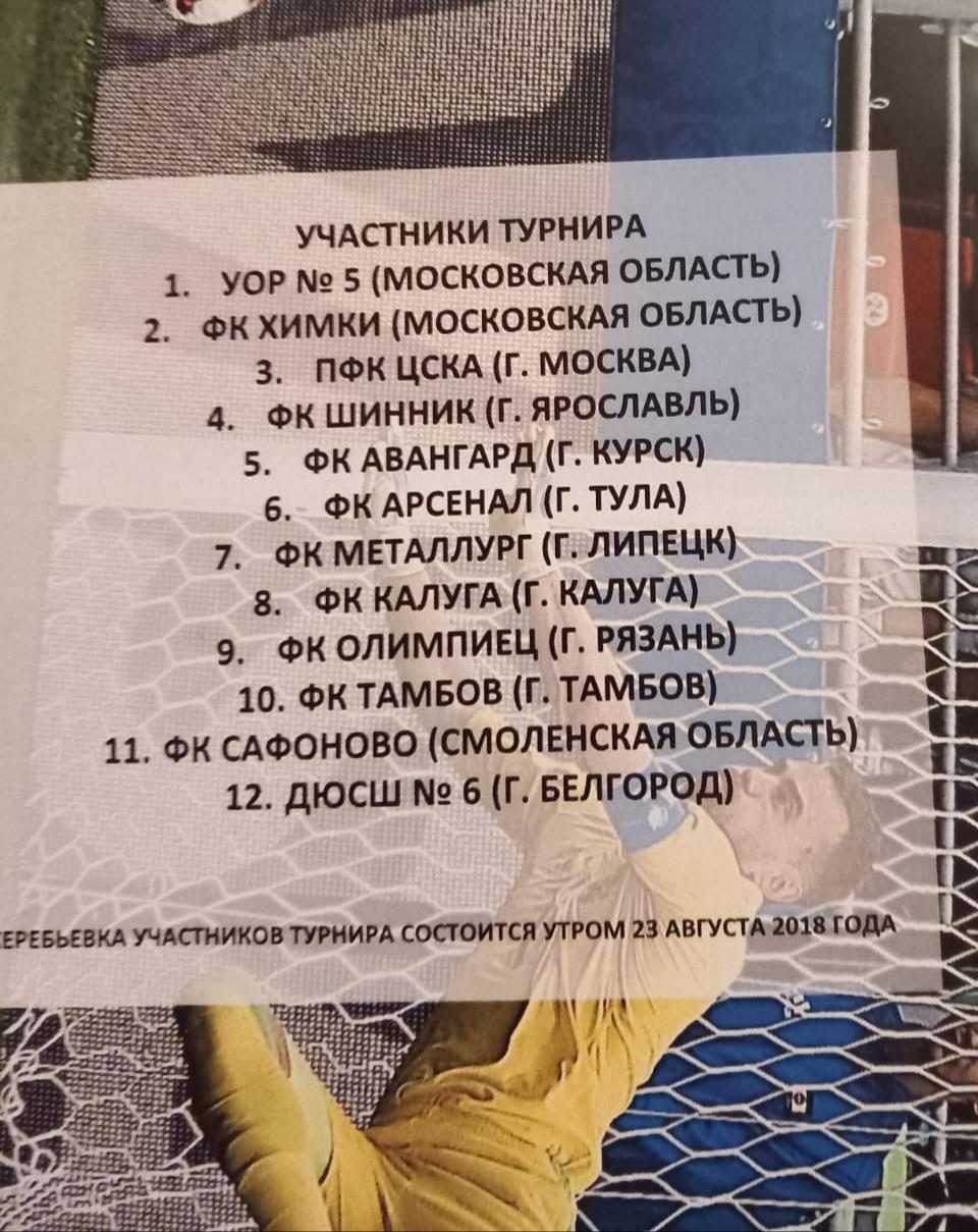 Кубок Игоря Акинфеева 2018 1
