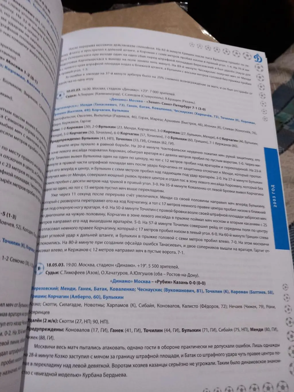 Биография футбольной команды московского Динамо 2001-2005 1