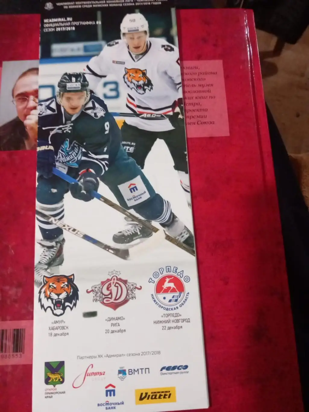 Адмирал Владивосток - Амур Хабаровск, Динамо Рига, Торпедо НН 18/20/22.12. 2017