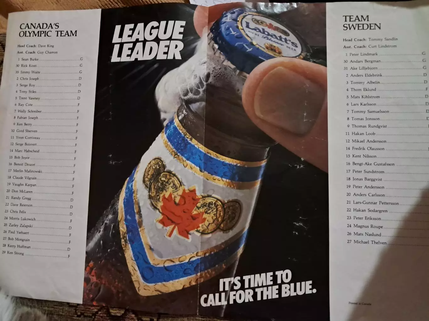 Канада - Швеция 1987 1