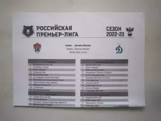 ФК Химки - Динамо Москва 06.05.2023 Постер В.Лысцов