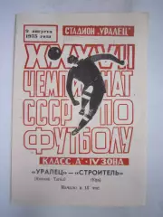 Уралец Нижний Тагил - Строитель Уфа 1975 (1)