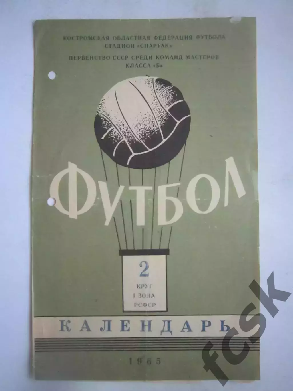 Текмаш Кострома Календарь матчей 1965 (Б)