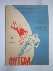 Спартак Кострома - Мотор Владимир 15.05.1972 (Б)