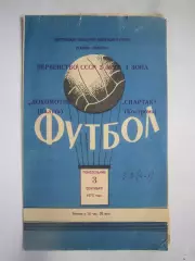 Спартак Кострома - Локомотив Калуга 03.09.1973 (Б)