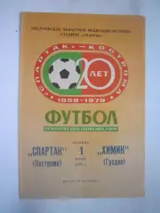 Спартак Кострома - Химик Гродно 1979 (Б)