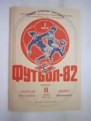 Спартак Кострома - Колос Никополь 1982 (Б)