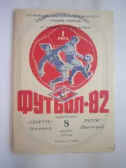 Спартак Кострома - Ротор Волгоград 1982 (Б)