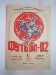 Спартак Кострома - Факел Воронеж 1982 (Б)