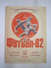 Спартак Кострома - Памир Душанбе 1982 (Б)