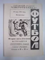 Светотехника Саранск - Спартак Кострома 1983 (Б)