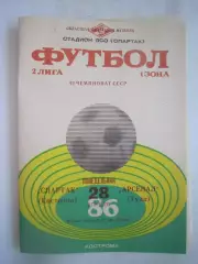 Спартак Кострома - Арсенал Тула 1986 (Б)