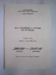 Динамо Вологда - Спартак Кострома 1986 (Б)