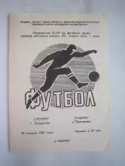 Сатурн Андропов/Рыбинск - Спартак Кострома 1987 (Б)