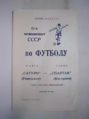 Сатурн Раменское - Спартак Кострома 1989 (Б)