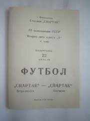 Спартак Петрозаводск - Спартак Кострома 1990 (Б)