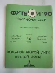 Спартак Кострома - Шинник Ярославль 1990 (Б) Товарищеская встреча