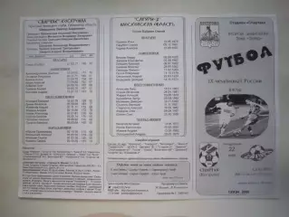 Спартак Кострома - Сатурн-2 Московская обл. / Раменское 2000 (Б)