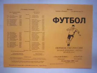 Уралан плюс Москва - Спартак Кострома 2002 (Б)