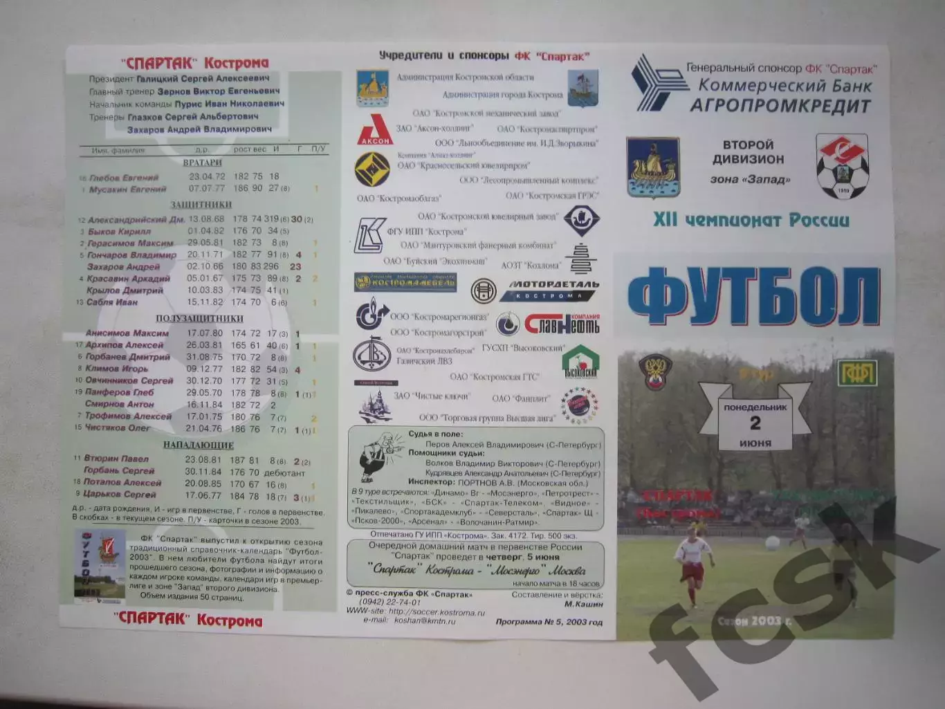 Спартак Кострома - Уралан Плюс Москва 2003 (Б)