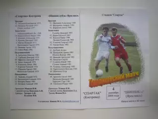 Спартак Кострома - Шинник-д Ярославль 2004 (Б) Товарищеская встреча