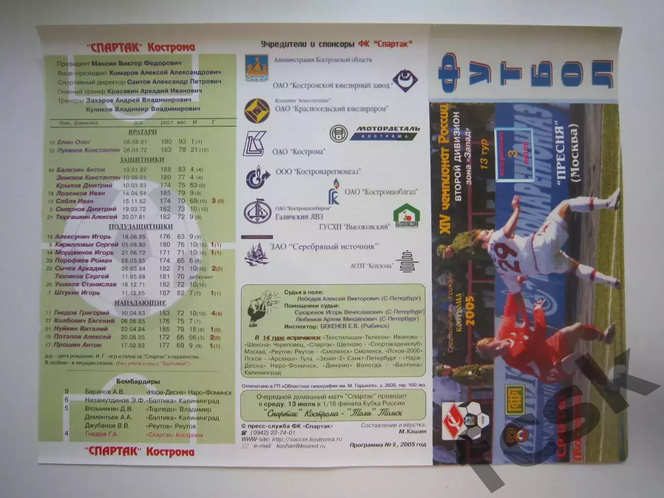 Спартак Кострома - Пресня Москва 2005 (Б)