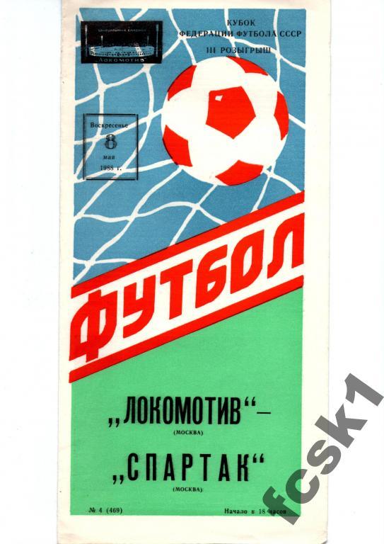 Локомотив-Спартак Москва 1988 Кубок Федерации футбола