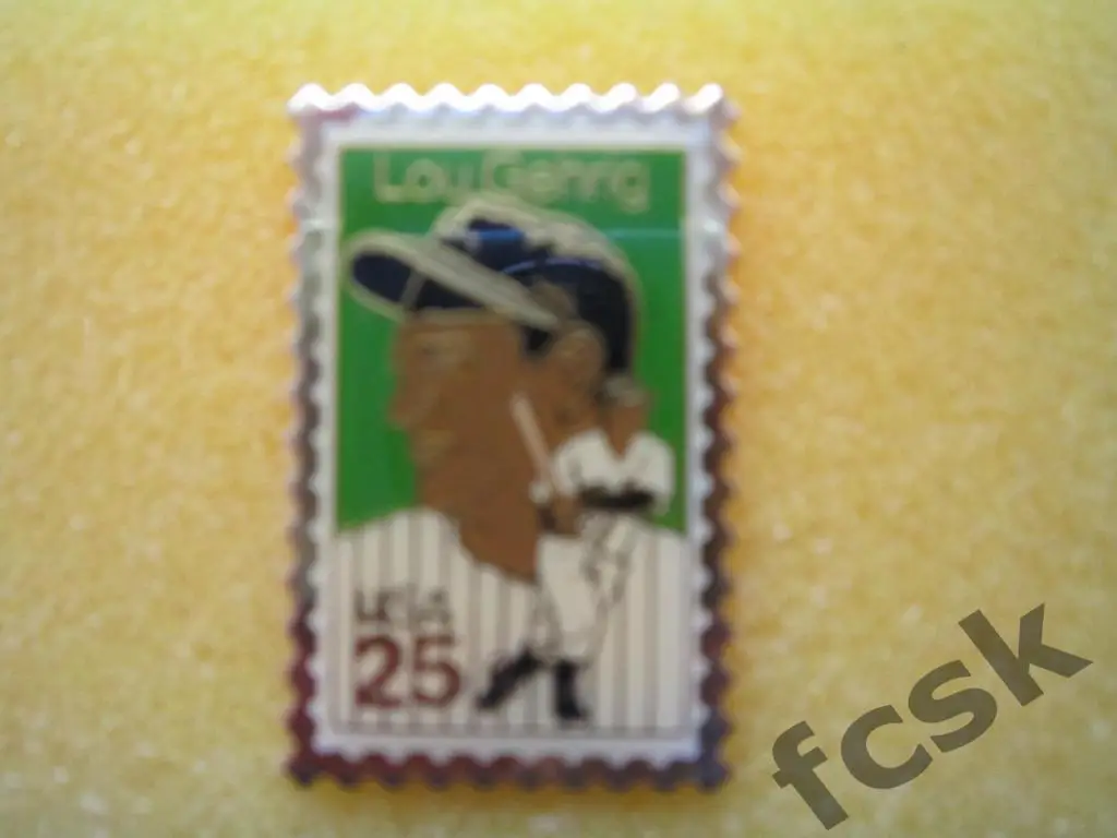 * Знак-марка США Лу Гериг Lou Gehrig Бейсбол официальная продукция