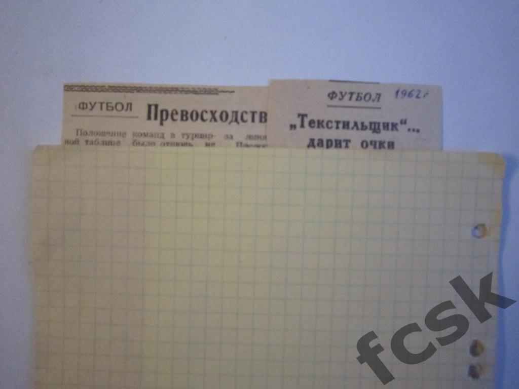 (1) Текстильщик Иваново - Спутник Калуга 1962