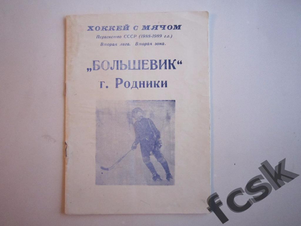 * Большевик Родники 1988/1989 Хоккей с мячом