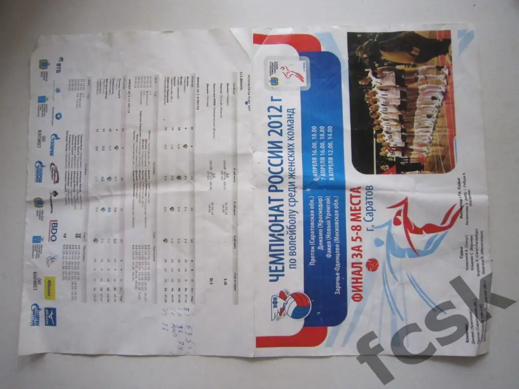 Финал за 5-8 места. Саратов 6-8.04.2012 Краснодар, Новый Уренгой, Одинцово