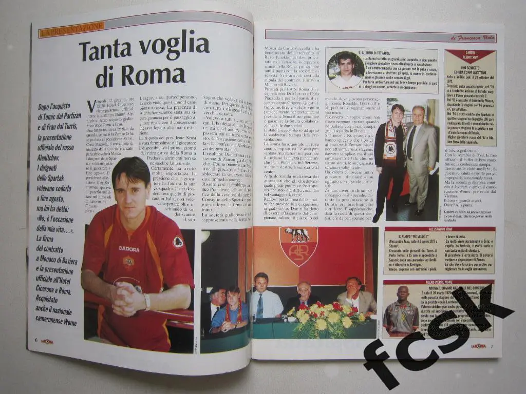 La Roma. Журнал Рома Италия 1997/1998 Аленичев / Спартак, Тотти и др. 1