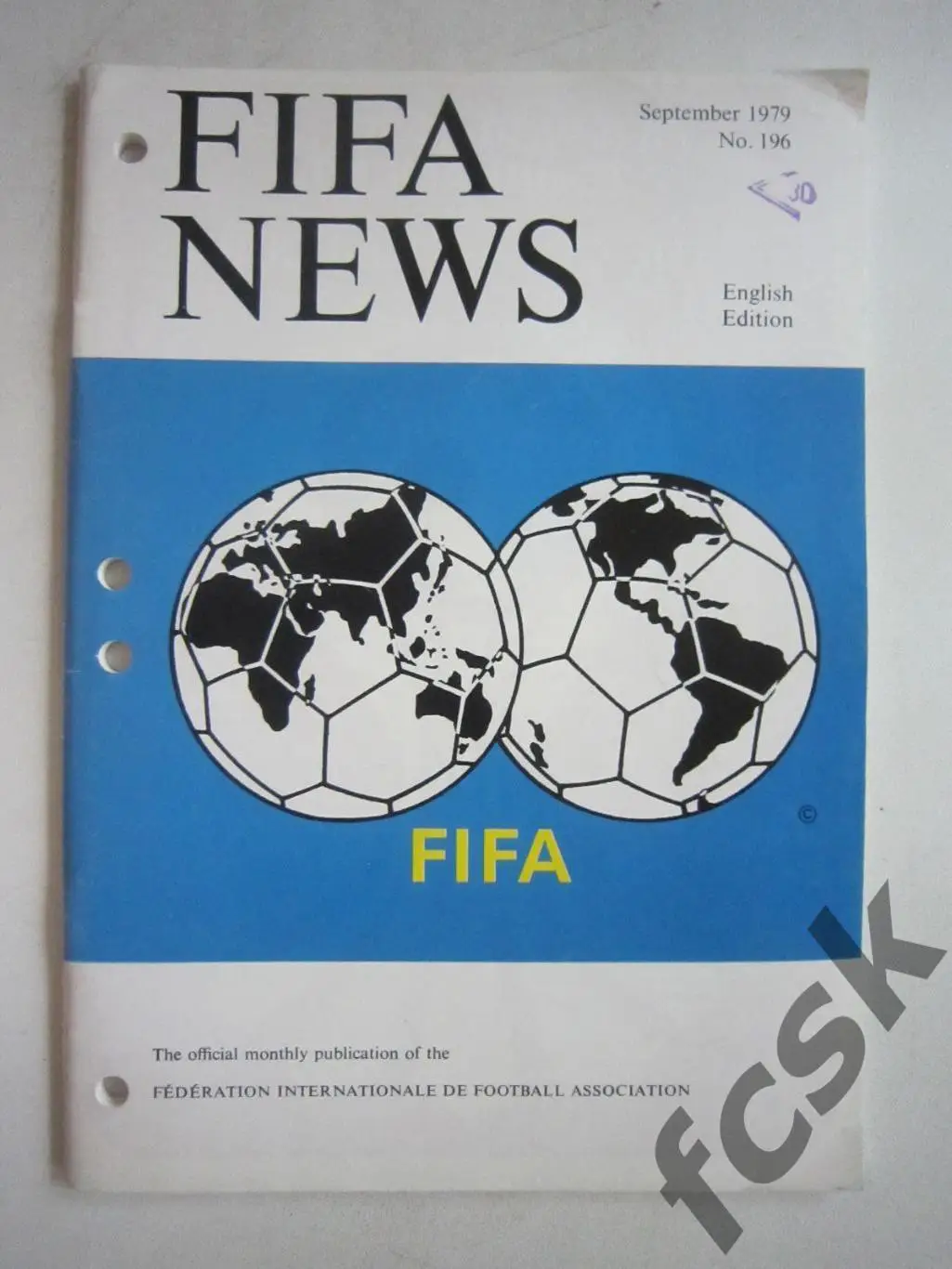 ФИФА Ньюс 1979 № 196 FIFA News (ф3)